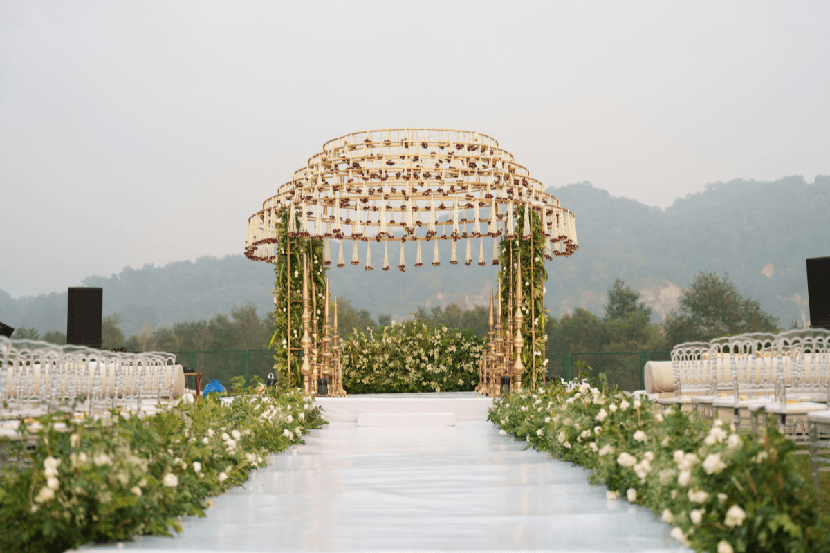 Wedding mandap setup